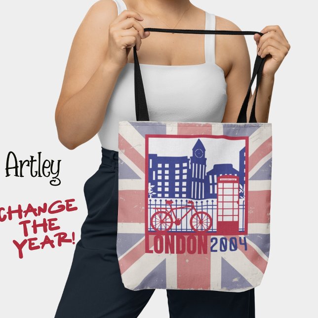 Bolsa Tote Red Blue British Flag London - Cena Ano (Criador carregado)