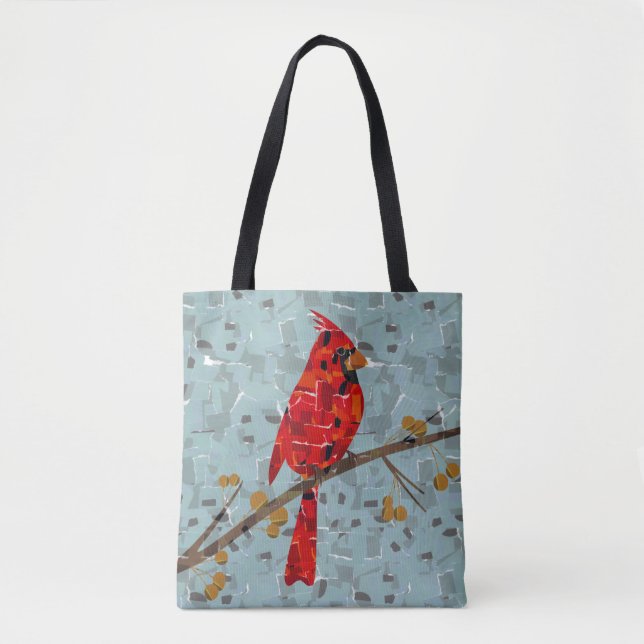 Bolsa Tote Red Cardinal, a ave do Natal (Frente)