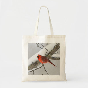 Bolsa Tote Red Cardinal Bird Winter