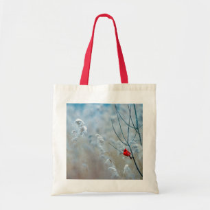 Bolsa Tote Red Cardinal no inverno Foto do Natal