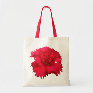 Bolsa Tote Red Carnação Floral Fantasy Tote Bag
