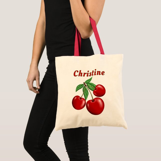 Bolsa Tote Red Cherries - Orçamento Personalizado (Frente (produto))