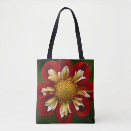 Bolsa Tote Red Collarette Dahlia Floral