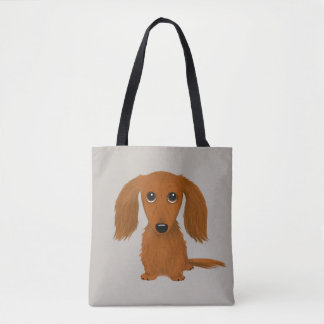 Bolsa Tote Red Dachshund de Longa Distância | Cachorro de Car