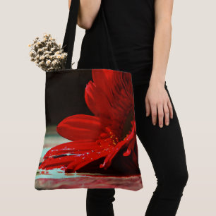 Bolsa Tote Red Daisy Gerbera Flower