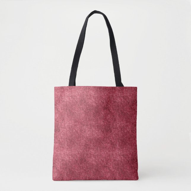 Bolsa Tote Red Denim Pattern (Frente)