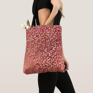 Bolsa Tote Red Dourado Glam Leopardo