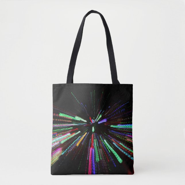 Bolsa Tote Red, green, and blue abstract painting (Frente)