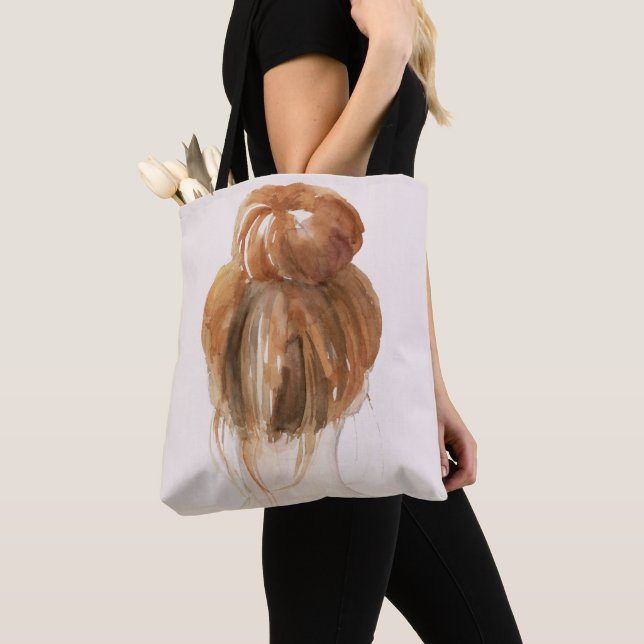 Bolsa Tote Red Hair Top Knot (Close Up)