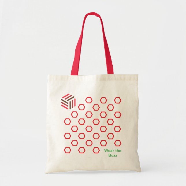 Bolsa Tote Red Honeycomb Tote Bag | Design de inspiração de a (Frente)