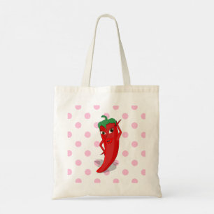 Bolsa Tote Red Hot Pepper Diva Bolinhas Rosa
