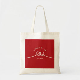 Bolsa Tote Red Knot Union Dupla Felicidade Chinesa Casamento
