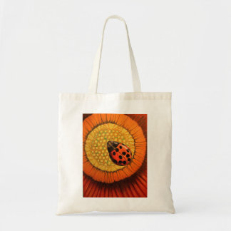 Bolsa Tote Red Ladybug na Flor