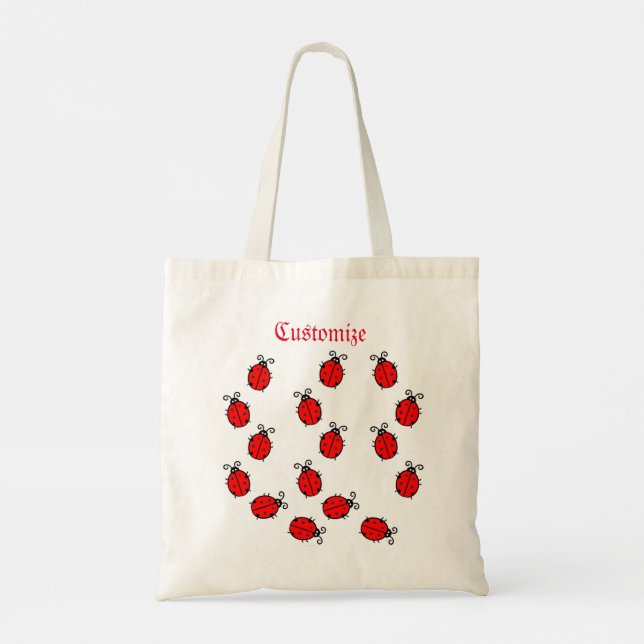 Bolsa Tote Red Ladybugs Rastreando Thunder_Cove (Verso)