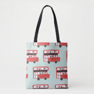 Bolsa Tote Red London Double Decker Bus Vint