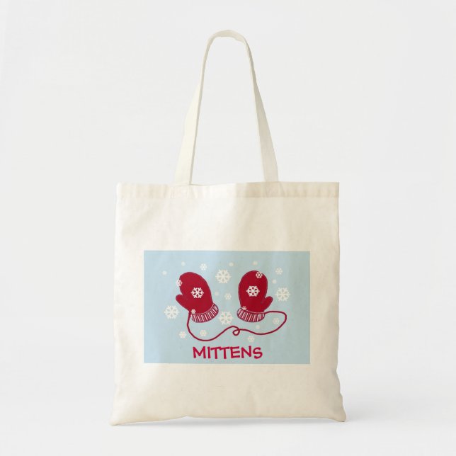 Bolsa Tote Red Mittens (Frente)