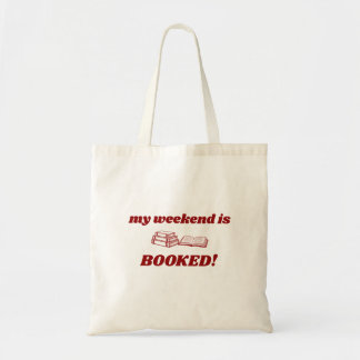 Bolsa Tote Red My Weekend Is Booked Cute Bookish