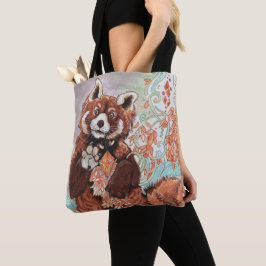 Bolsa Tote Red Panada Crystaline Vibes Art