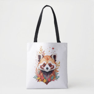 Bolsa Tote Red Panda Brincando Adorável Alegria Animal Colori