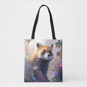 Bolsa Tote Red Panda Retrait Animal Painting Willife Forest