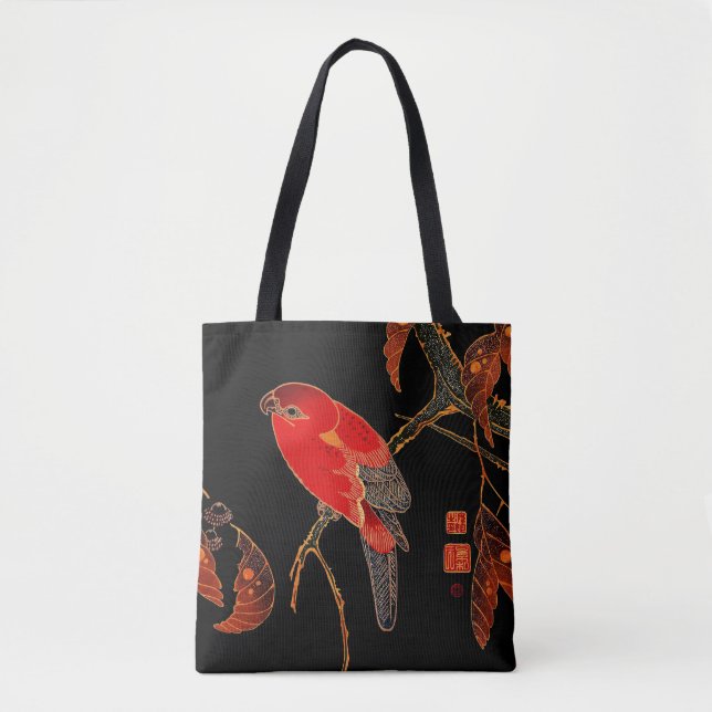 Bolsa Tote Red Parrot Fine Art (Frente)