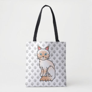 Bolsa Tote Red Point Tabby Birman / Ragdoll Cute Cat & Paws