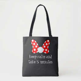 Bolsa Tote Red polka dots vibrant Ribbon