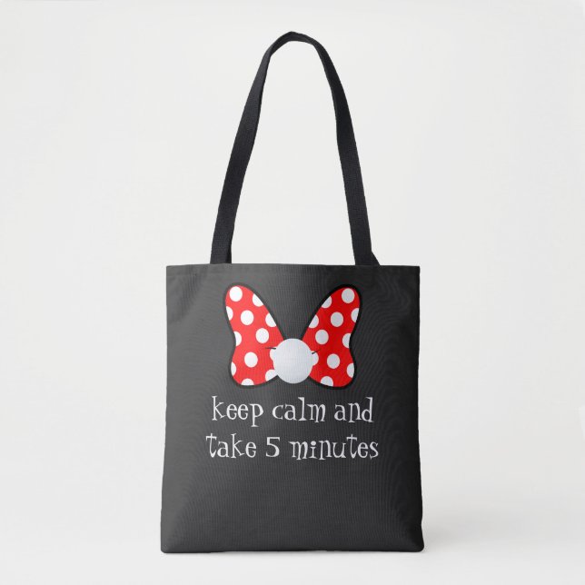 Bolsa Tote Red polka dots vibrant Ribbon (Frente)