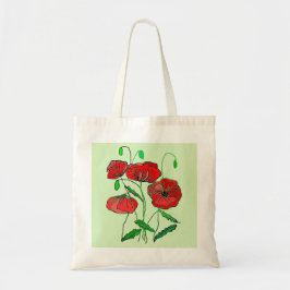 Bolsa Tote Red Poppy Art