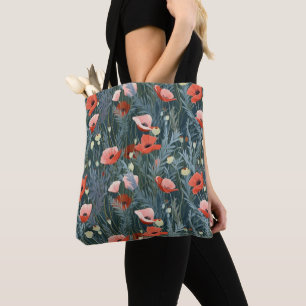 Bolsa Tote Red Poppy Meadow