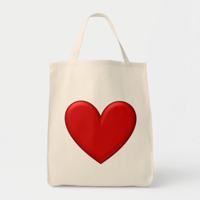 Bolsa Tote Red Puffy Heart (Frente)