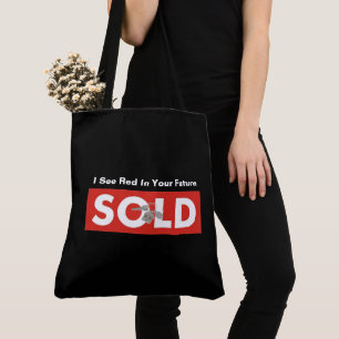 Bolsa Tote Red Real Estate - Sinal de Bolsa, Compro de compra