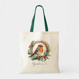 Bolsa Tote Red Robin vovó Tote Bag