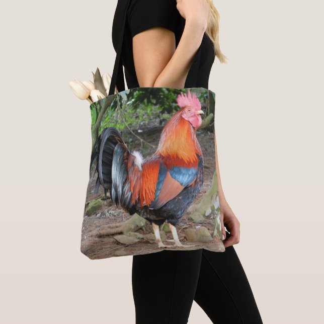 Bolsa Tote Red Rooster (Close Up)
