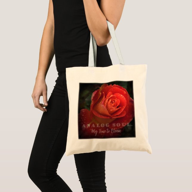 Bolsa Tote Red Rose Macro Analog Soul Aesthetic Tote Bag (Frente (produto))