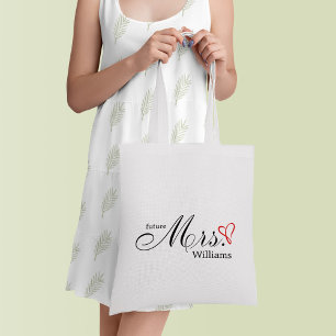 Bolsa Tote Red Scribled Heart Future Sra.