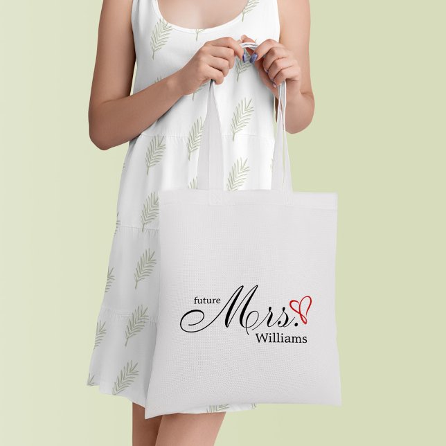 Bolsa Tote Red Scribled Heart Future Sra. (Criador carregado)