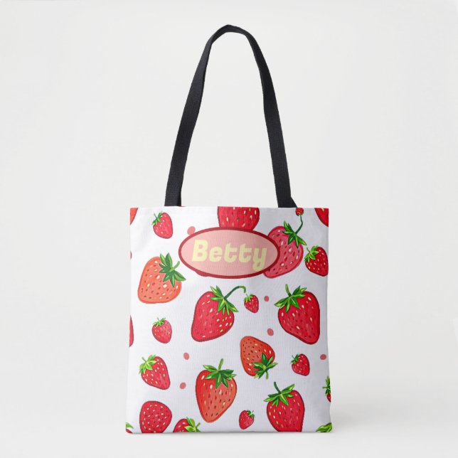 Bolsa Tote Red strawberry fruit  (Frente)