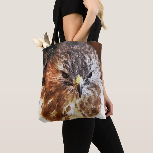 BOLSA TOTE RED TAILED HAWK (Close Up)