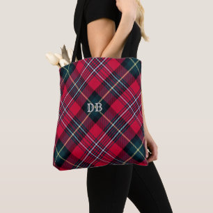 Bolsa Tote Red Tartan sem a(s) sua(s) Inicial(s)