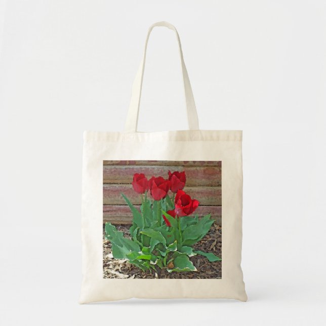 Bolsa Tote Red Tulips Art (Frente)