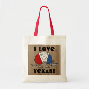 Bolsa Tote Red, White e Blue Armadillo-I Love Texas!