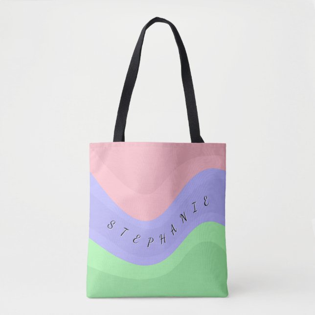 Bolsa Tote Redemoinho de Pastel Personalizado |  (Frente)