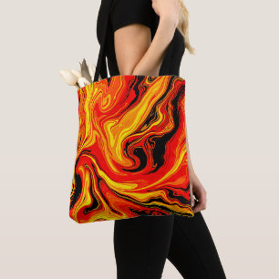 Bolsa Tote Redemoinhos Abstratos de Emoção Ardente