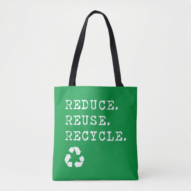 Bolsa Tote Reduza o Reciclar de reutilização (Frente)