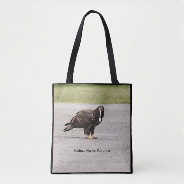 Bolsa Tote Reduzir a Poluição Plástica (Frente)