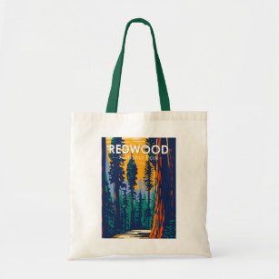 Bolsa Tote Redwood National Park California Vintage