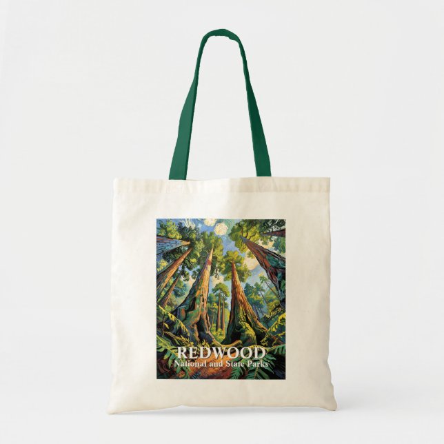 Bolsa Tote Redwoods National Park California Van Gogh Custom (Frente)