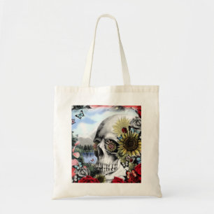 Bolsa Tote Reflexão, crânio da paisagem