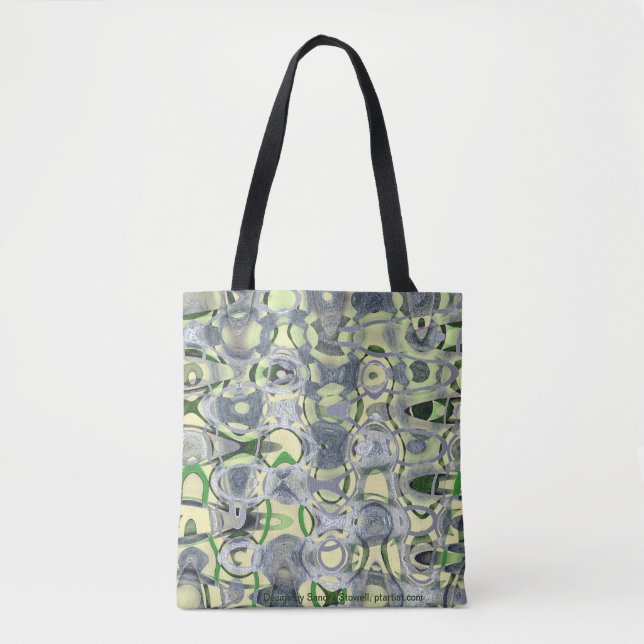 Bolsa Tote Reflexões verdes, Daze verde (Frente)